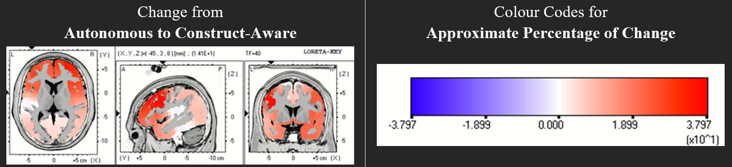 EEG scan of person at Construct Aware stage of development